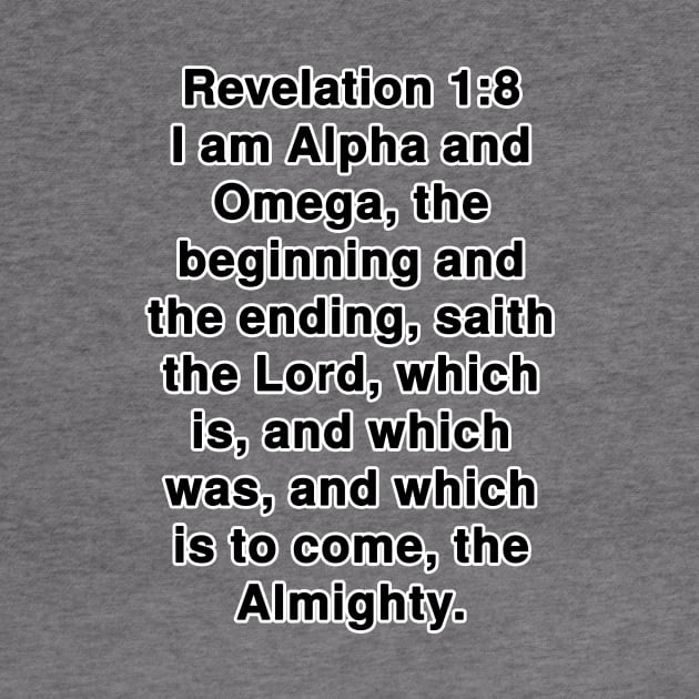 Revelation 1:8 King James Version Bible Verse Typography by Holy Bible Verses